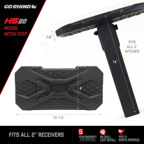 Go Rhino HS2012T HS-20 Hitch Bumper Step - Image 4