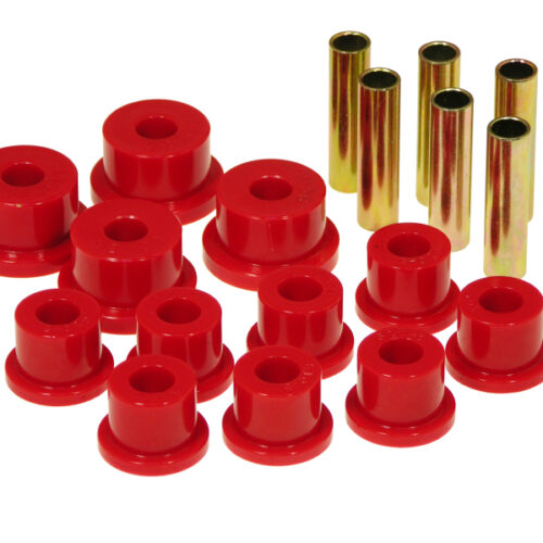 Prothane 17-1002 Suzuki Samurai Spring & Shackle Bushings (Aftermarket Shackles) - Red