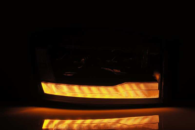 AlphaRex 880533 06-08 Dodge Ram 1500HD LUXX LED Projector Headlights Plank Style Alpha Blk w/Seq Signal/DRL - Image 5