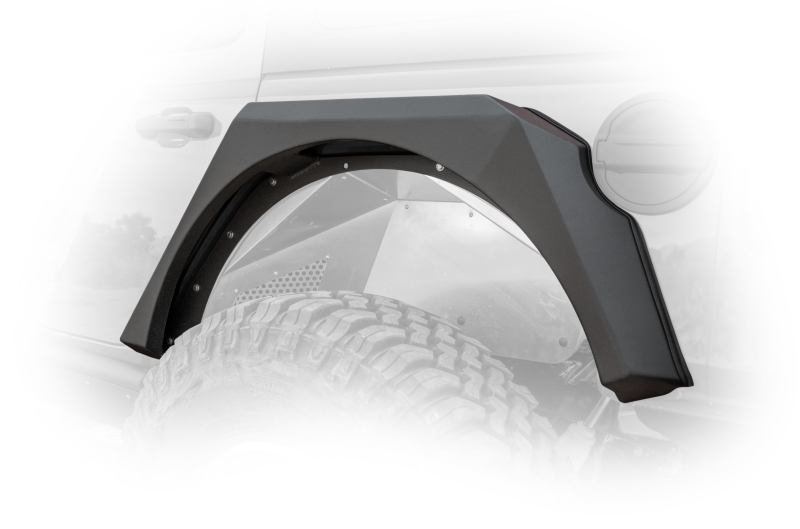 DV8 Offroad FDJL-01 2018+ Jeep Wrangler JL Armor Fenders w/ LED Turn Signal Lights - Image 3