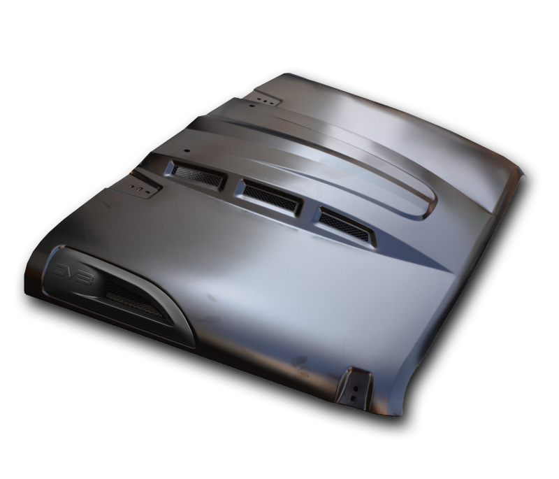 DV8 Offroad HDMB07-02 07-18 Jeep Wrangler JK Metal Heat Dispersion Hood - Primer Black