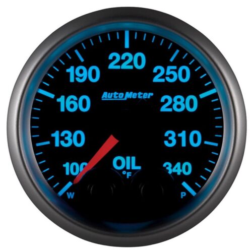 Alternative view of Autometer Elite 52mm 100-340 Deg F Oil Temp Peak & Warn w/ Electronic Control Gauge