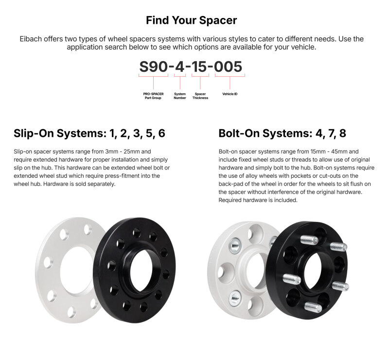 Eibach S90-4-25-019 Pro-Spacer System - 25mm Spacer / 5x114.3 Bolt Pattern / Hub Center 66.1 for 03-08 350Z 3.5L - Image 2