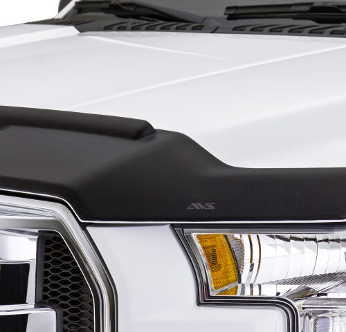 AVS 436095 16-18 Nissan Titan XD Aeroskin II Textured Low Profile Hood Shield - Black - Image 4