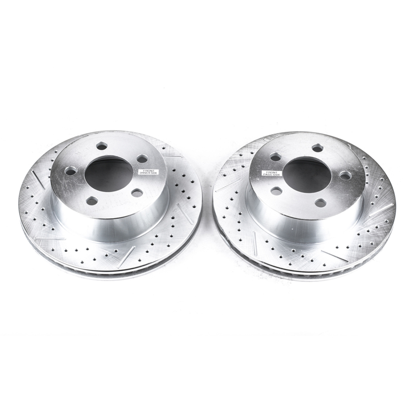 Power Stop 99-01 Jeep Cherokee Front Evolution Drilled & Slotted Rotors - Pair - Image 3