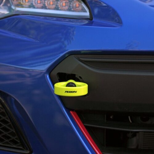 PERRIN 18-21 Subaru WRX & STI / 13-25 BRZ / 17-20 Toyota 86 Tow Hook Kit (Front) - Neon Yellow - Image 10
